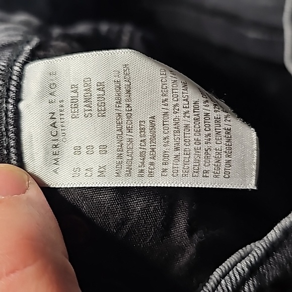 American Eagle black ans gray size 00 90's boot cut jeans - Picture 7 of 7